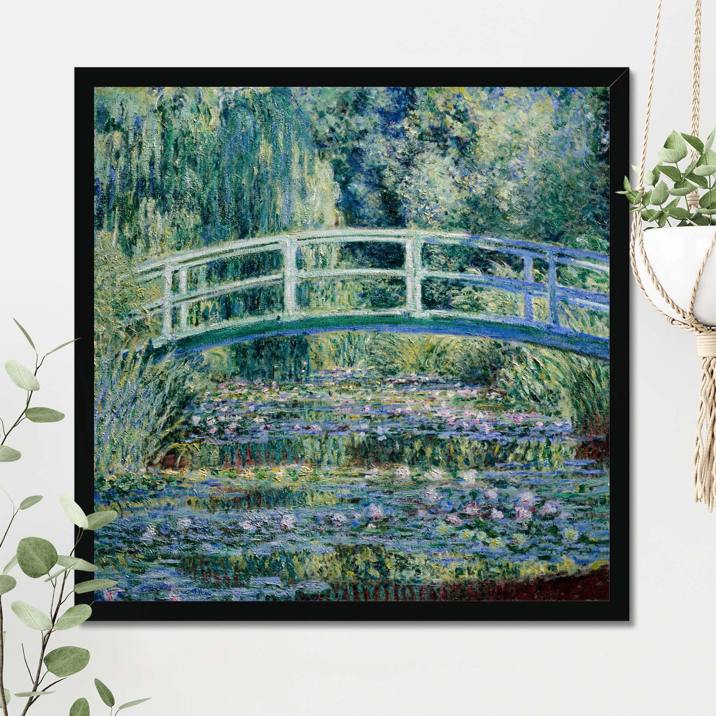 "Water Lilies" by Monet on Framed Canvas, Acrylic, Canvas, Framed Prints or Print-only