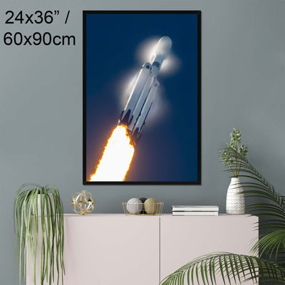 "SpaceX Falcon Heavy Climbing" on Framed Prints, Canvas, Framed Canvas, Acrylic or Print-only